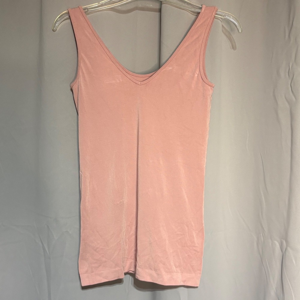 Elietian Womens Seamless V-Neck Tank Top Pink Dusty Rose EHT-1003 One Size